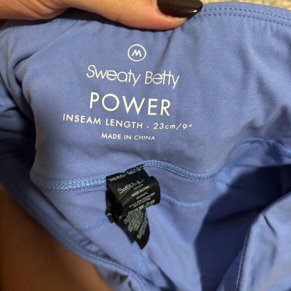 Sweaty Betty Power Pocket 9” Cycling Bike Shorts Cornflower Blue- Size Medium - Picture 10 of 13